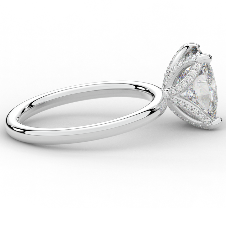 3.10CT.TW CUSHION LAB DIAMOND ENGAGEMENT RING