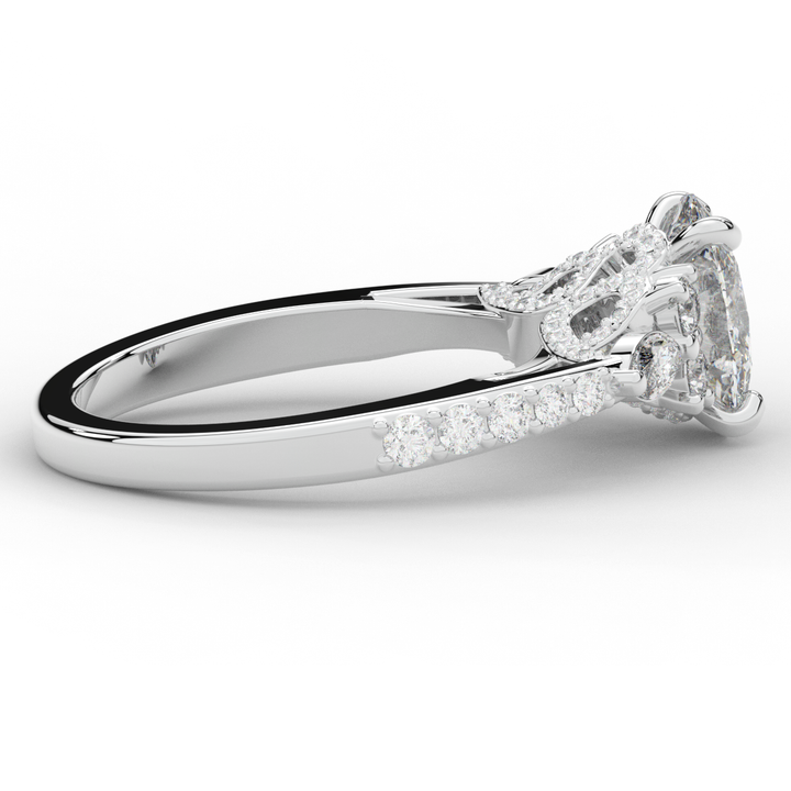 1.35CT.TW OVAL LAB DIAMOND ENGAGEMENT RING