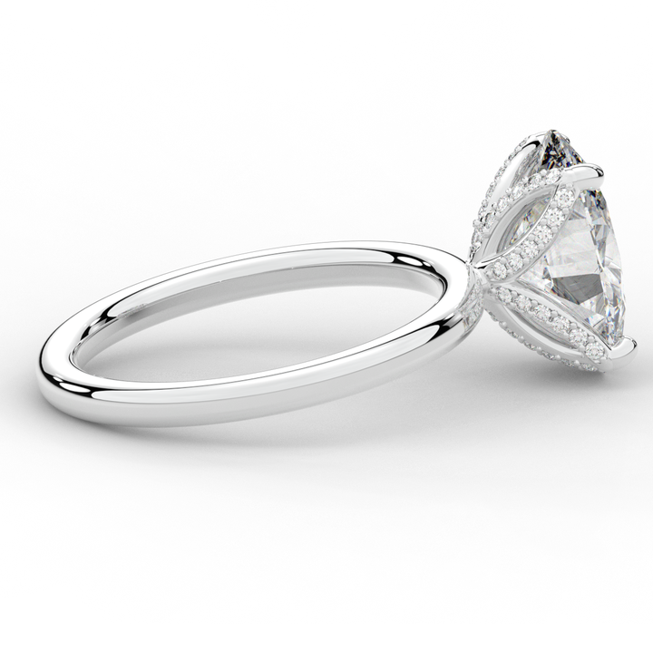 3.10CT.TW OVAL LAB DIAMOND ENGAGEMENT RING