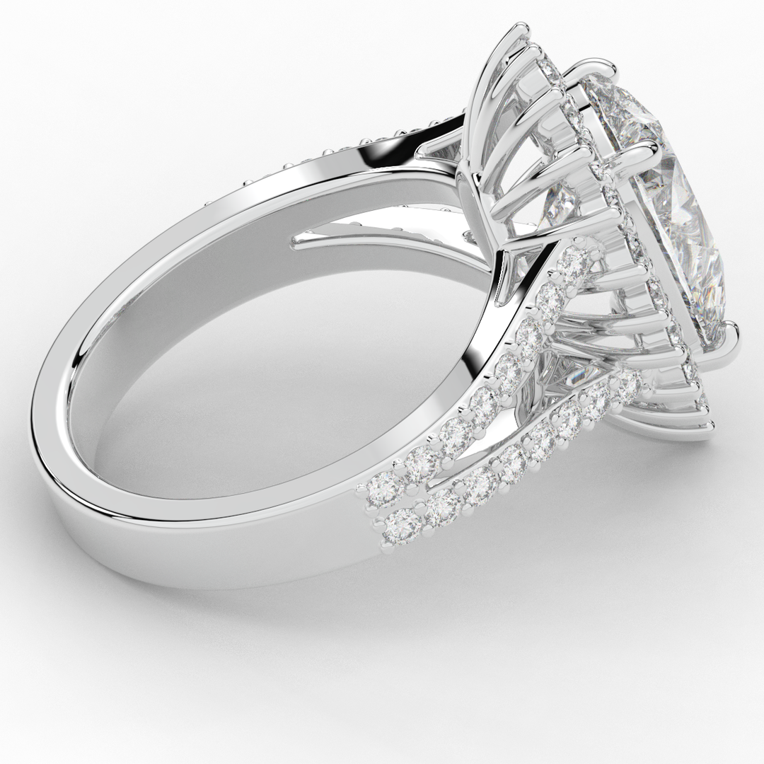 3.60CT.TW ROUND LAB DIAMOND ENGAGEMENT RING