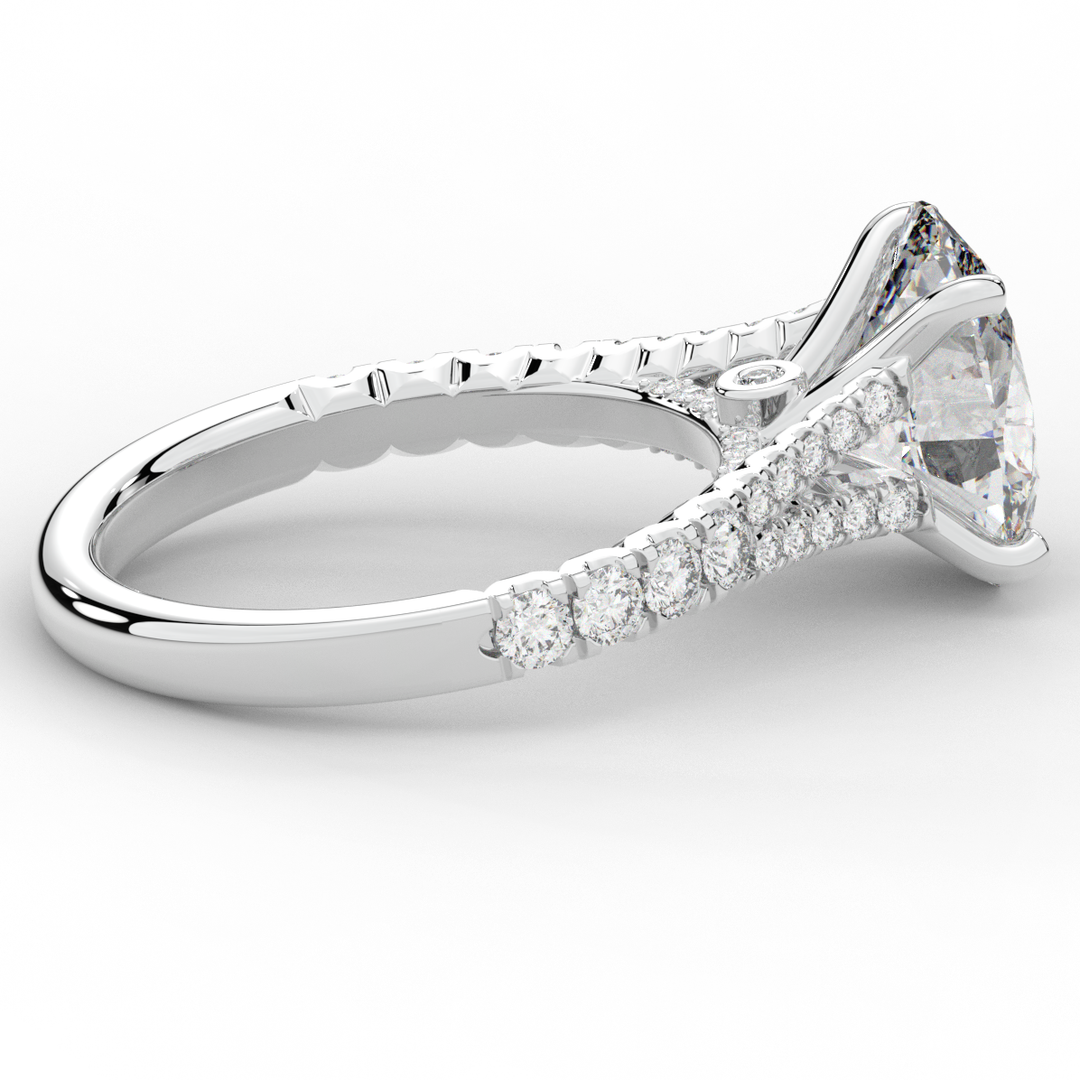 3.45CT.TW OVAL LAB DIAMOND ENGAGEMENT RING