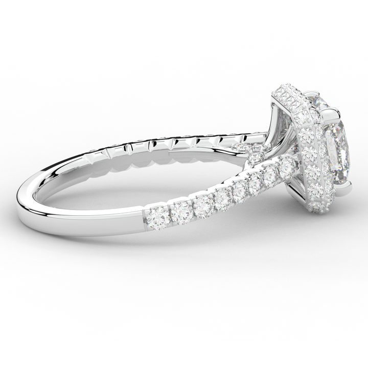 2.75CT.TW CUSHION LAB DIAMOND HALO ENGAGEMENT RING