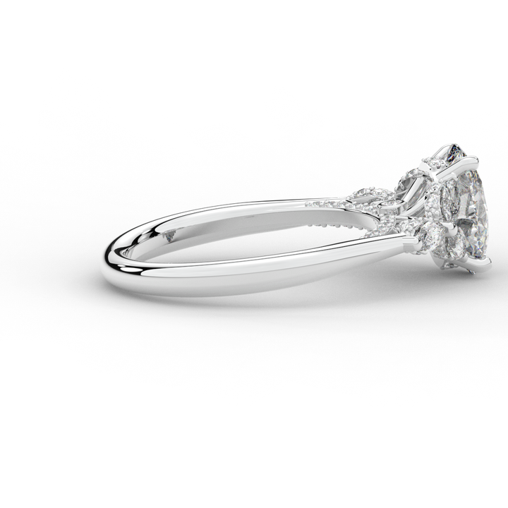 2.00CT.TW OVAL LAB DIAMOND ENGAGEMENT RING