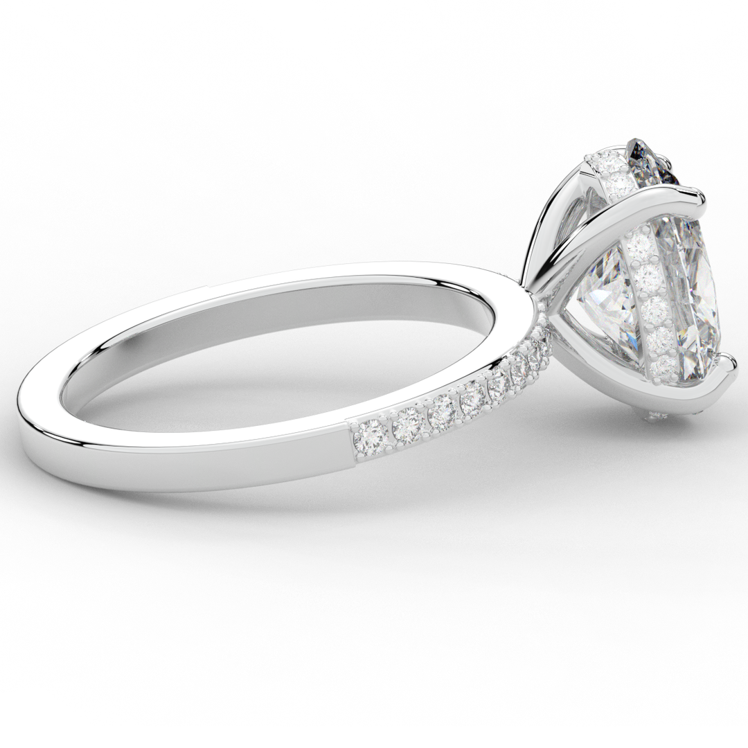 2.70CT.TW OVAL LAB DIAMOND SOLITAIRE ENGAGEMENT RING