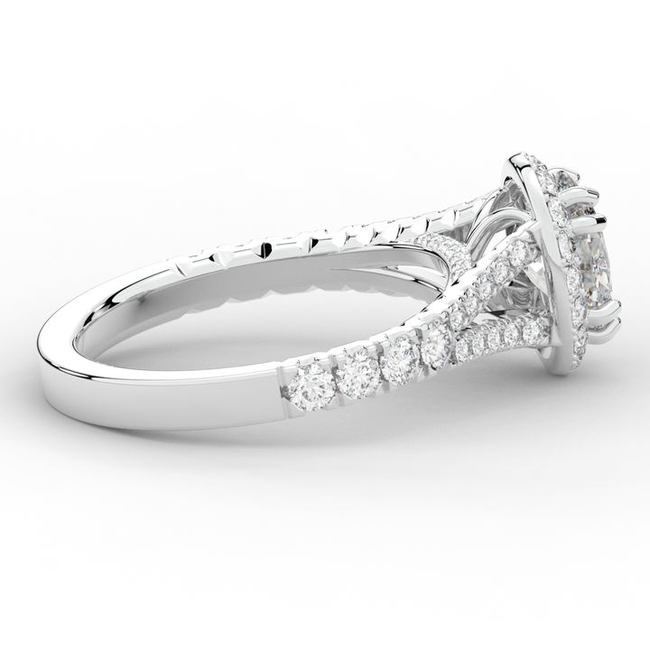 1.60CT.TW OVAL LAB DIAMOND ENGAGEMENT RING