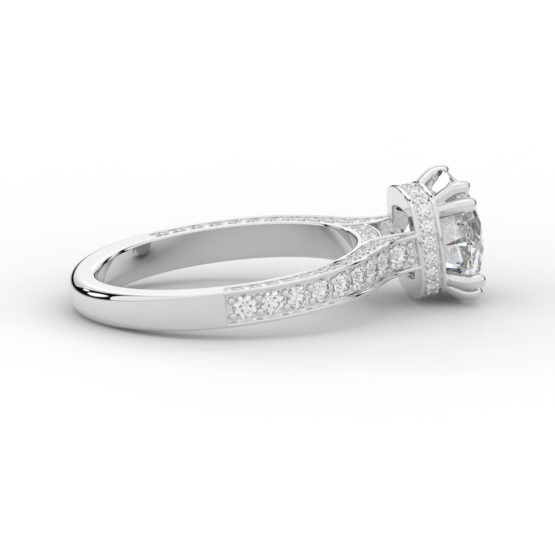 2.60CT.TW ROUND LAB DIAMOND SOLITAIRE ENGAGEMENT RING