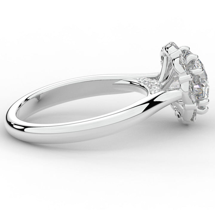 2.40CT.TW ROUND LAB DIAMOND HALO ENGAGEMENT RING