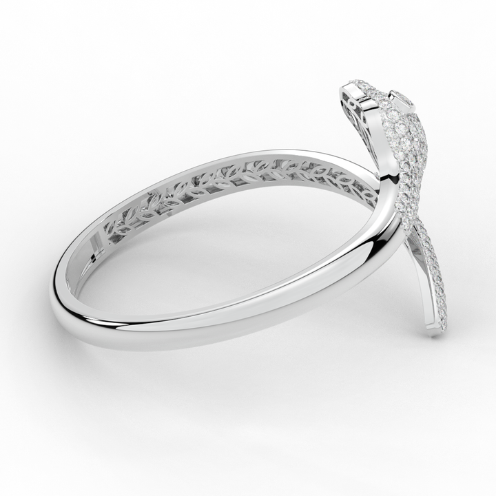 3.75CT.TW ROUND AND PEAR LAB DIAMOND SNAKE BANGLE