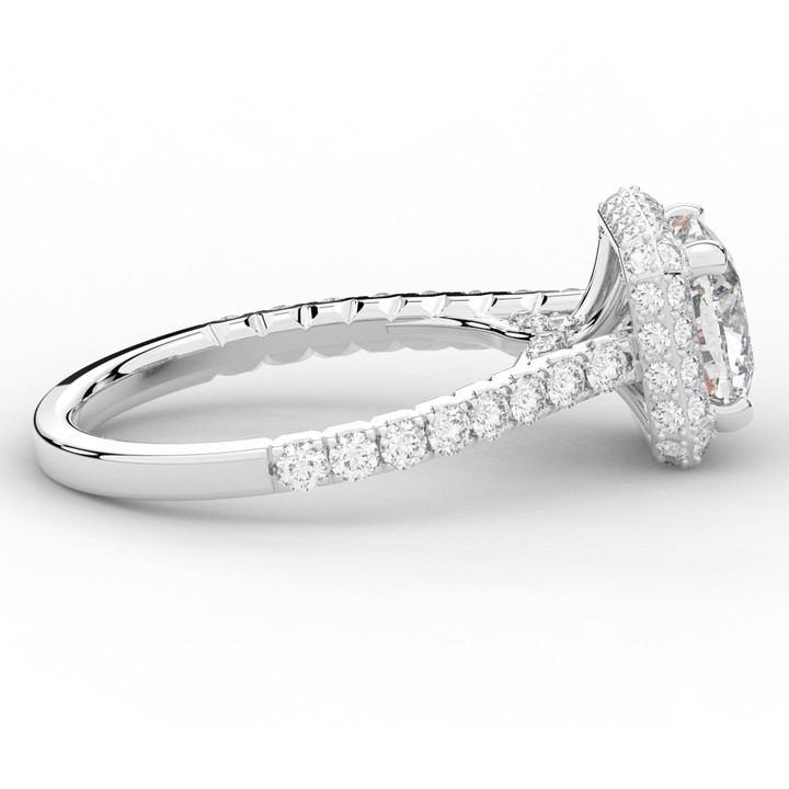 2.75CT.TW CUSHION LAB DIAMOND HALO ENGAGEMENT RING