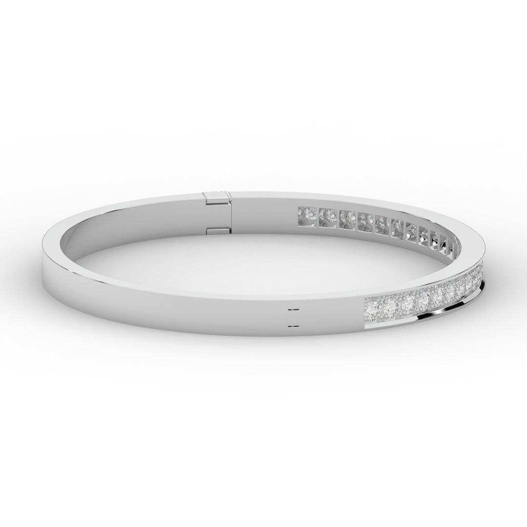 1.25CT.TW ROUND LAB DIAMOND BANGLE