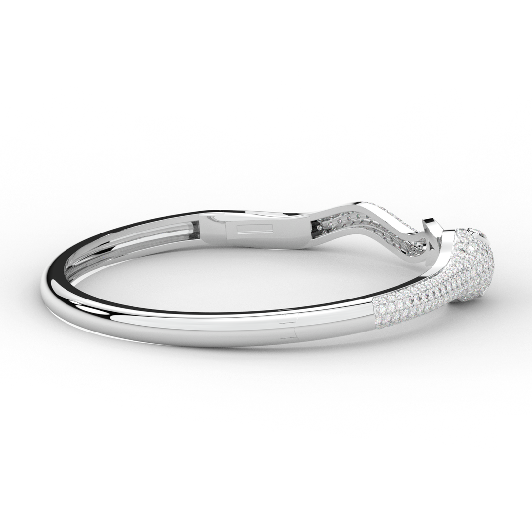 2.00CT.TW ROUND AND PEAR LAB DIAMOND SNAKE BANGLE