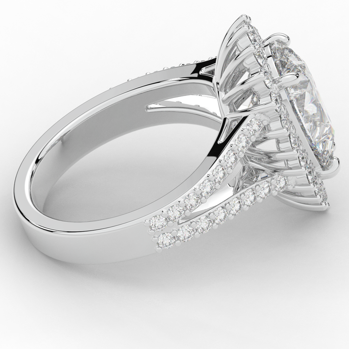 3.60CT.TW ROUND LAB DIAMOND ENGAGEMENT RING