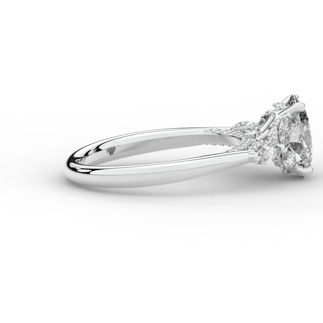 2.00CT.TW OVAL LAB DIAMOND ENGAGEMENT RING