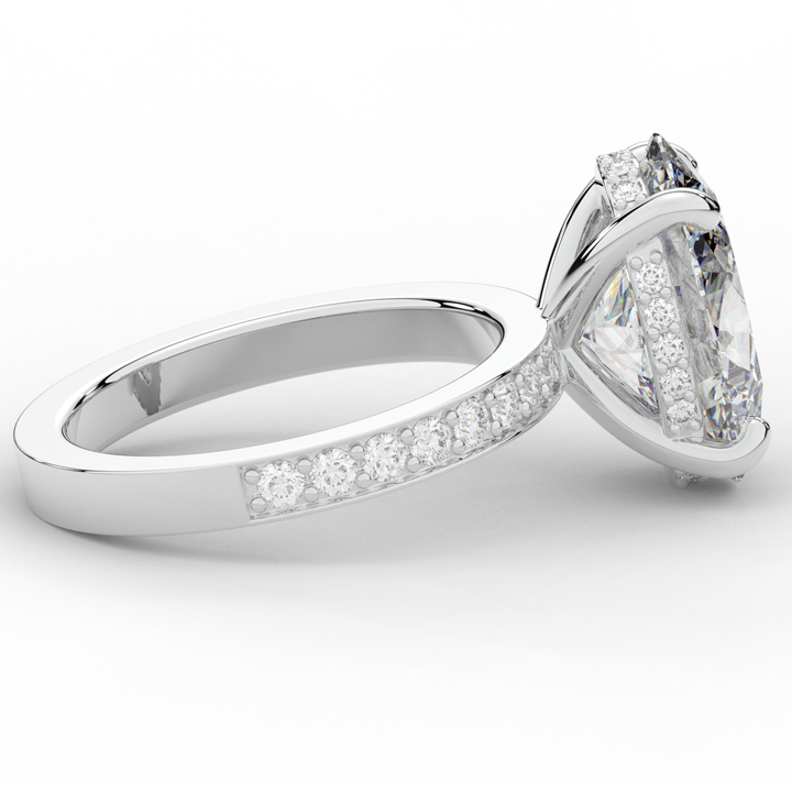 4.30CT.TW OVAL LAB DIAMOND BAND ENGAGEMENT RING