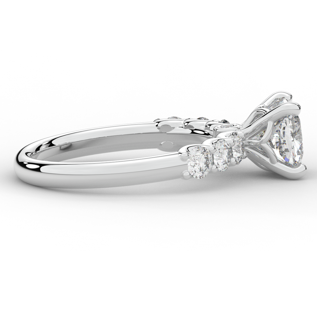 2.60CT.TW CUSHION LAB DIAMOND SOLITAIRE ENGAGEMENT RING