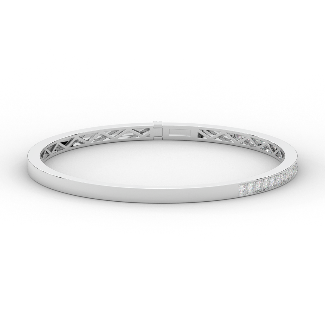 0.90CT.TW ROUND LAB DIAMOND BANGLE