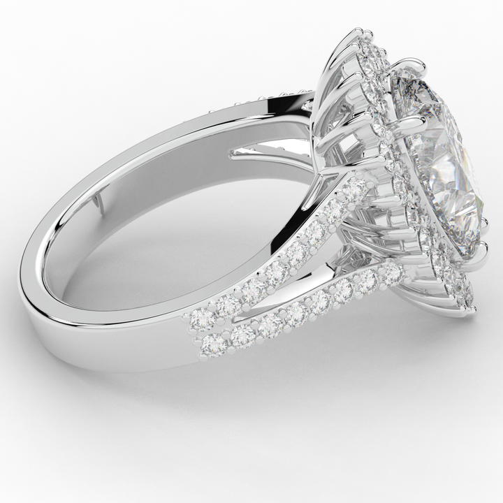 3.60CT.TW ROUND LAB DIAMOND ENGAGEMENT RING