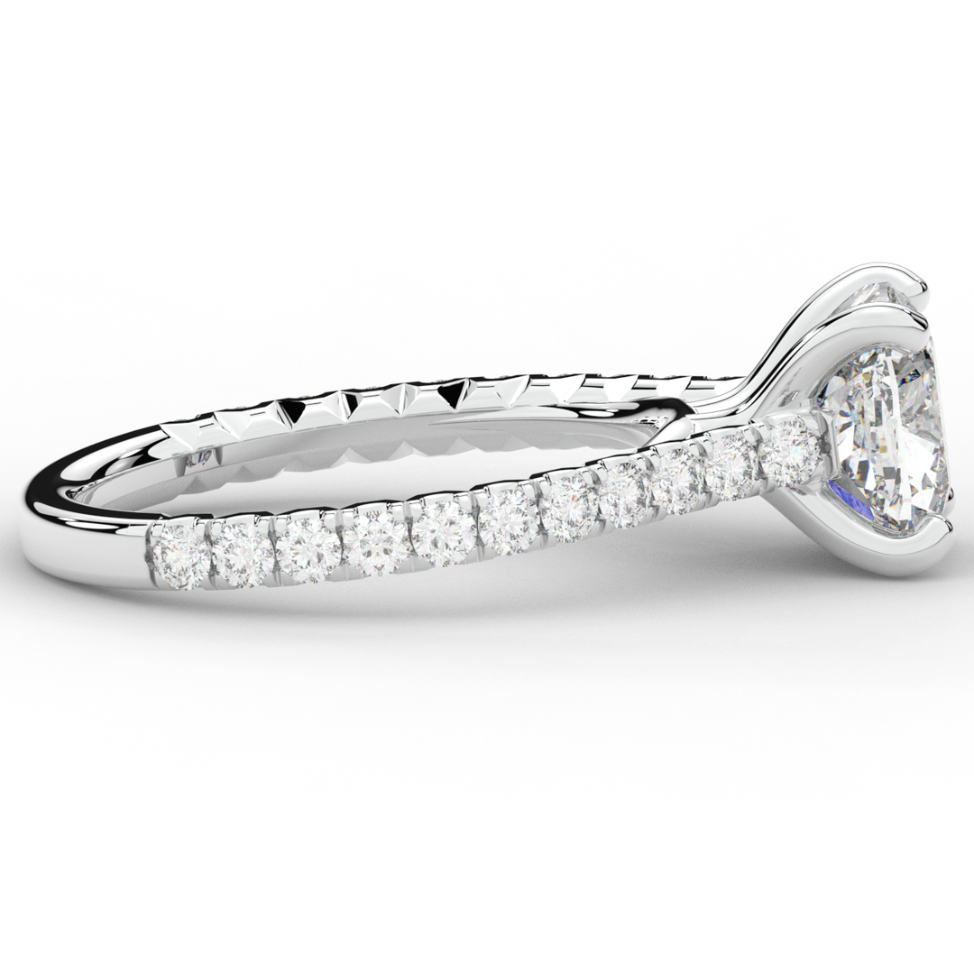 2.40CT.TW CUSHION LAB DIAMOND ENGAGEMENT RING