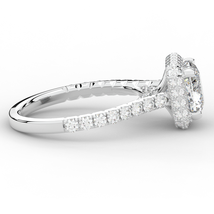 2.75CT.TW CUSHION LAB DIAMOND HALO ENGAGEMENT RING