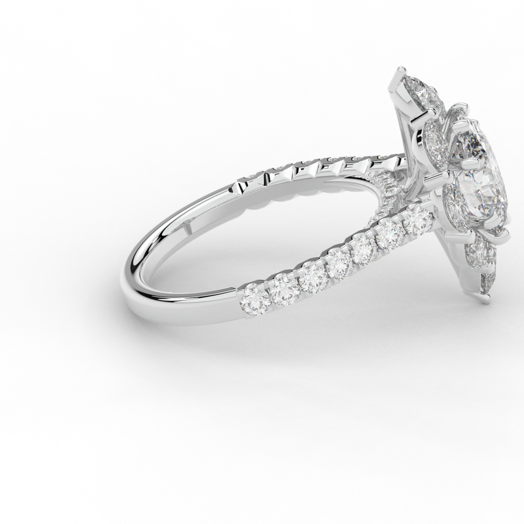 2.75CT.TW OVAL LAB DIAMOND HALO ENGAGEMENT RING