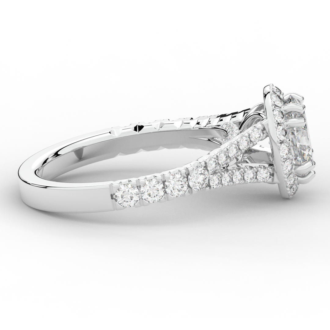 1.60CT.TW OVAL LAB DIAMOND ENGAGEMENT RING