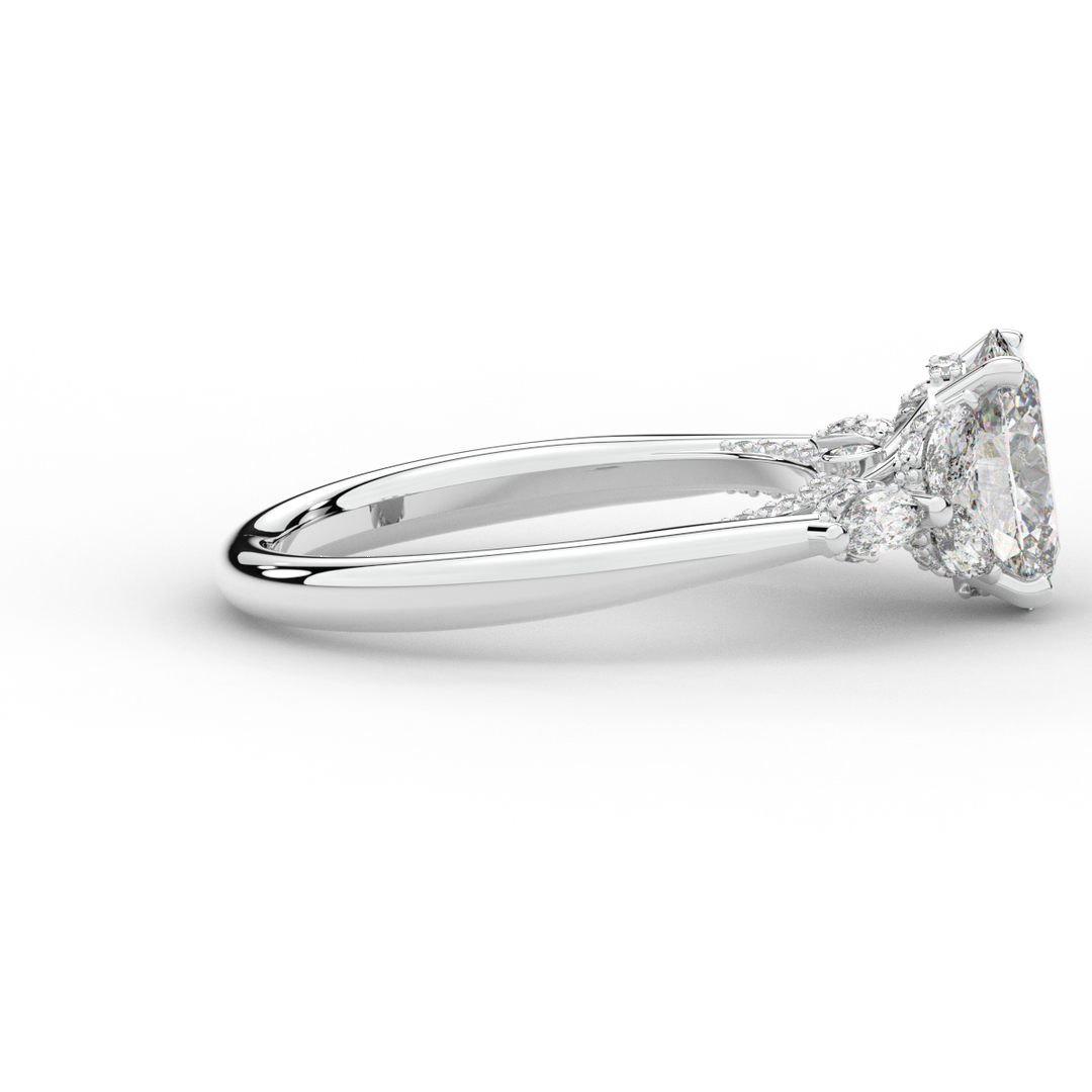 2.00CT.TW OVAL LAB DIAMOND ENGAGEMENT RING