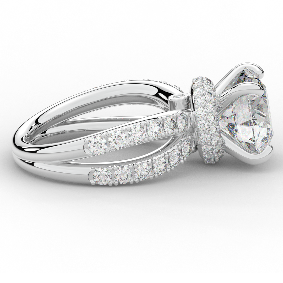 6.25CT.TW ROUND LAB DIAMOND ENGAGEMENT RING