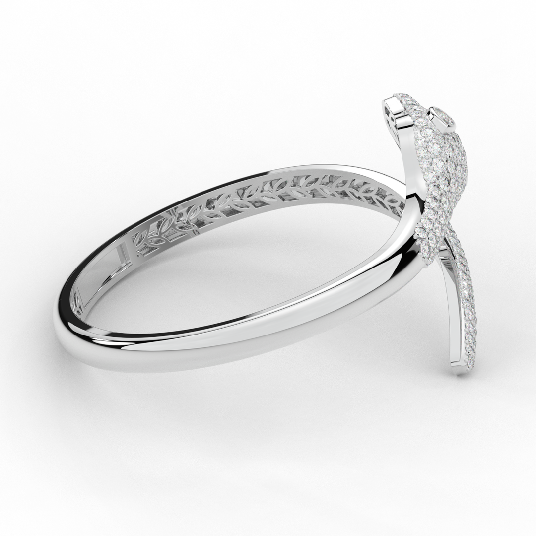 3.75CT.TW ROUND AND PEAR LAB DIAMOND SNAKE BANGLE