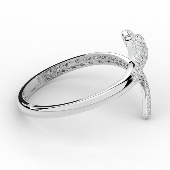 3.75CT.TW ROUND AND PEAR LAB DIAMOND SNAKE BANGLE