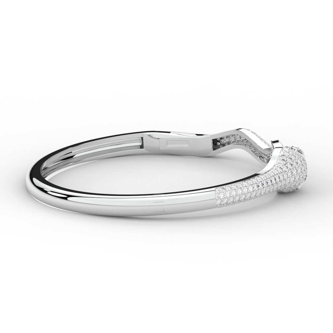 2.00CT.TW ROUND AND PEAR LAB DIAMOND SNAKE BANGLE