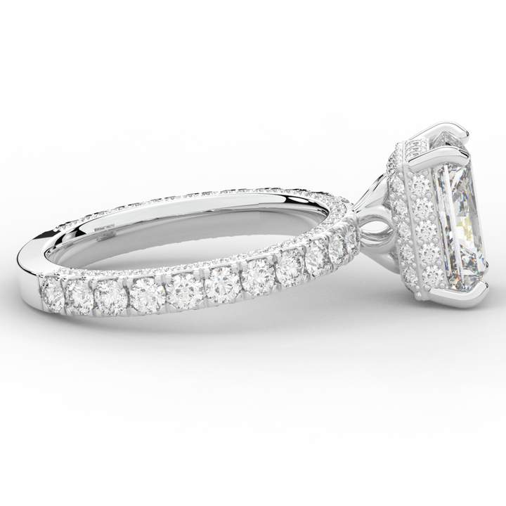 3.00CT.TW RADIANT LAB DIAMOND ENGAGEMENT RING