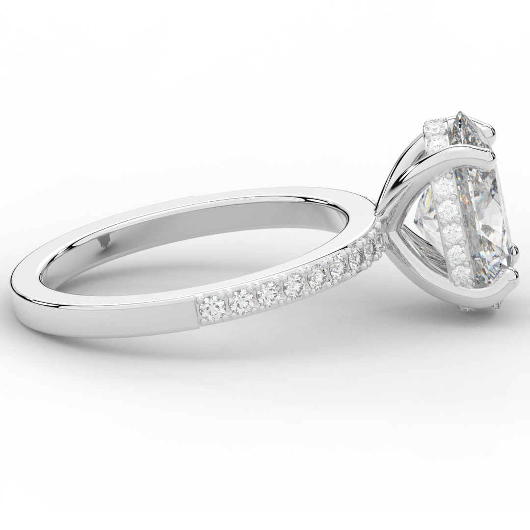 2.70CT.TW OVAL LAB DIAMOND SOLITAIRE ENGAGEMENT RING