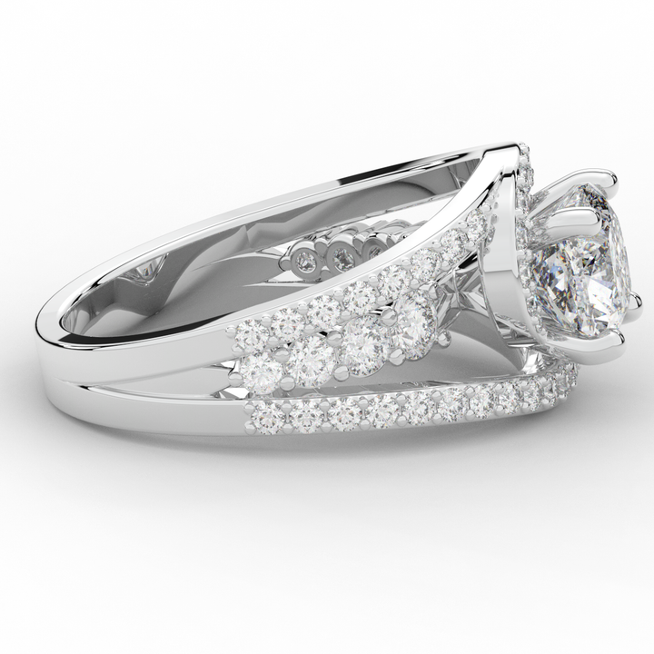 3.30CT.TW CUSHION LAB DIAMOND ENGAGEMENT RING