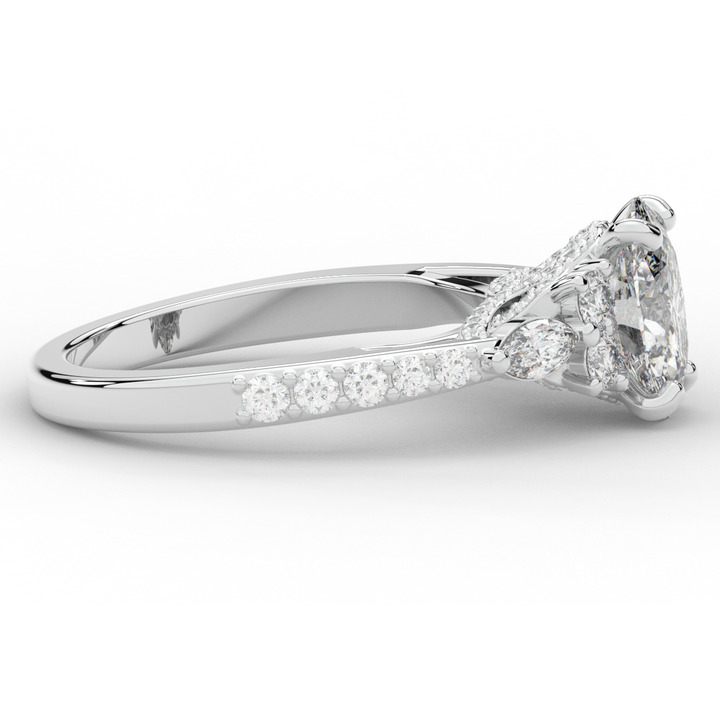 1.35CT.TW OVAL LAB DIAMOND ENGAGEMENT RING