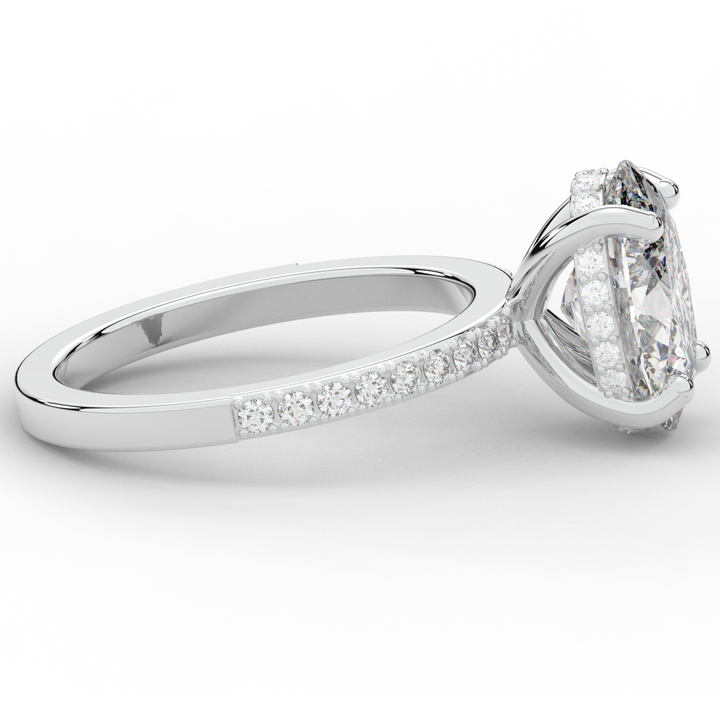 2.70CT.TW OVAL LAB DIAMOND SOLITAIRE ENGAGEMENT RING