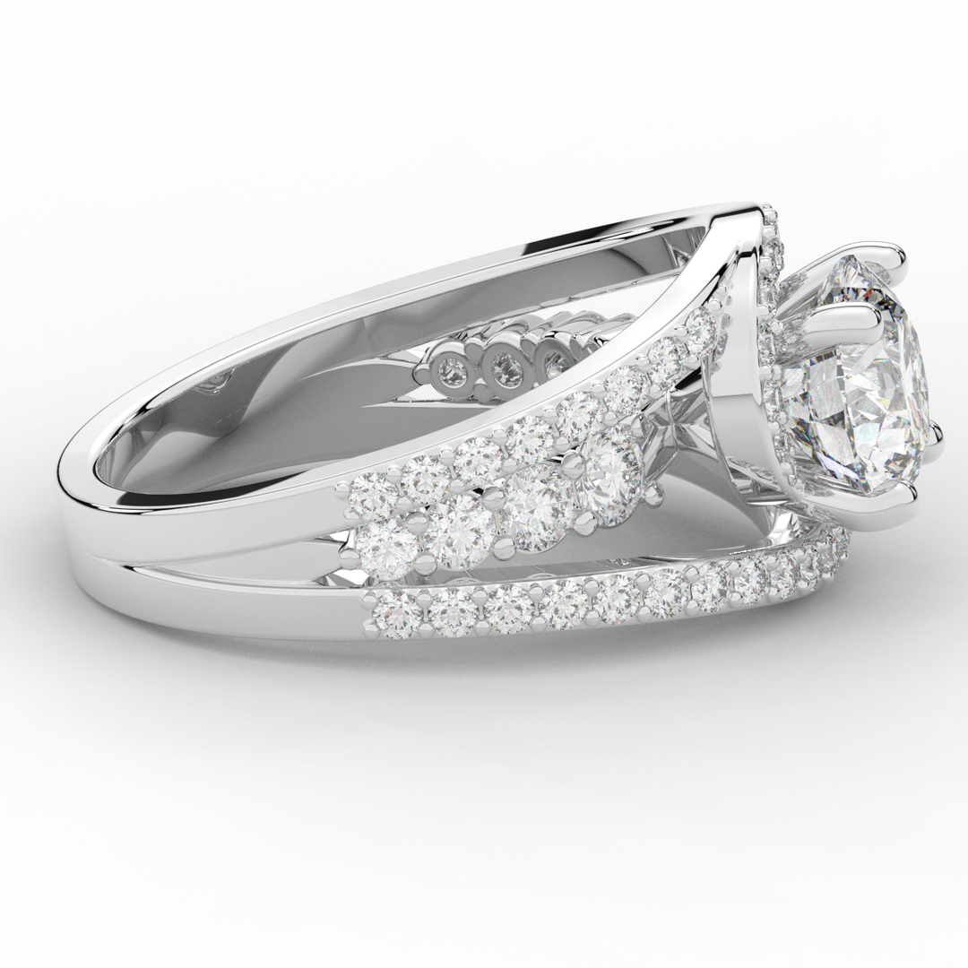 3.30CT.TW ROUND LAB DIAMOND ENGAGEMENT RING