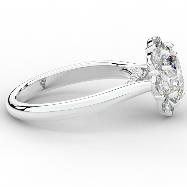 1.90CT.TW OVAL LAB DIAMOND HALO ENGAGEMENT RING