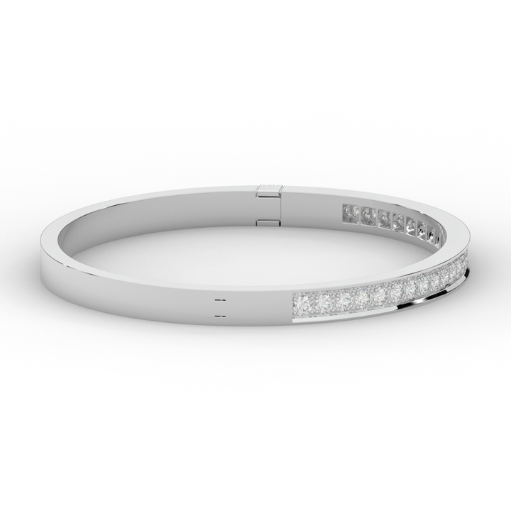 1.25CT.TW ROUND LAB DIAMOND BANGLE