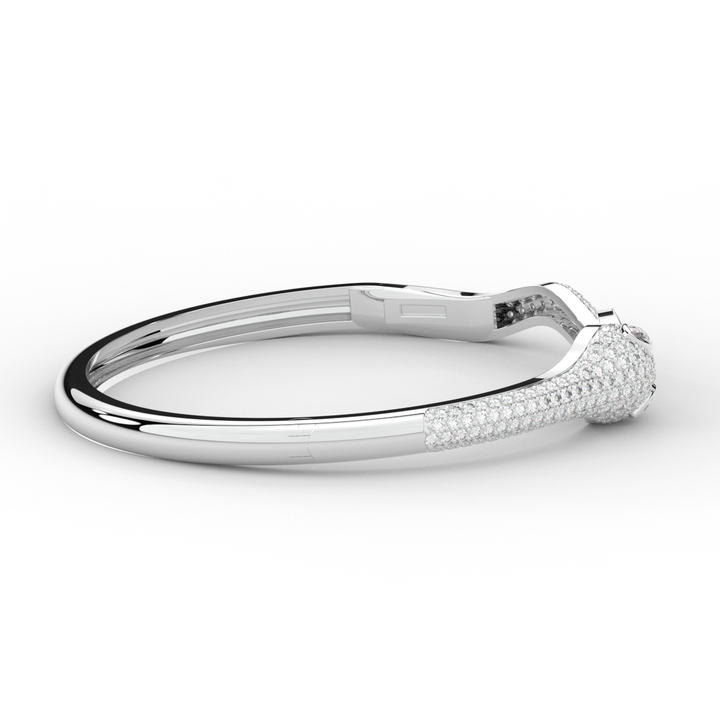 2.00CT.TW ROUND AND PEAR LAB DIAMOND SNAKE BANGLE