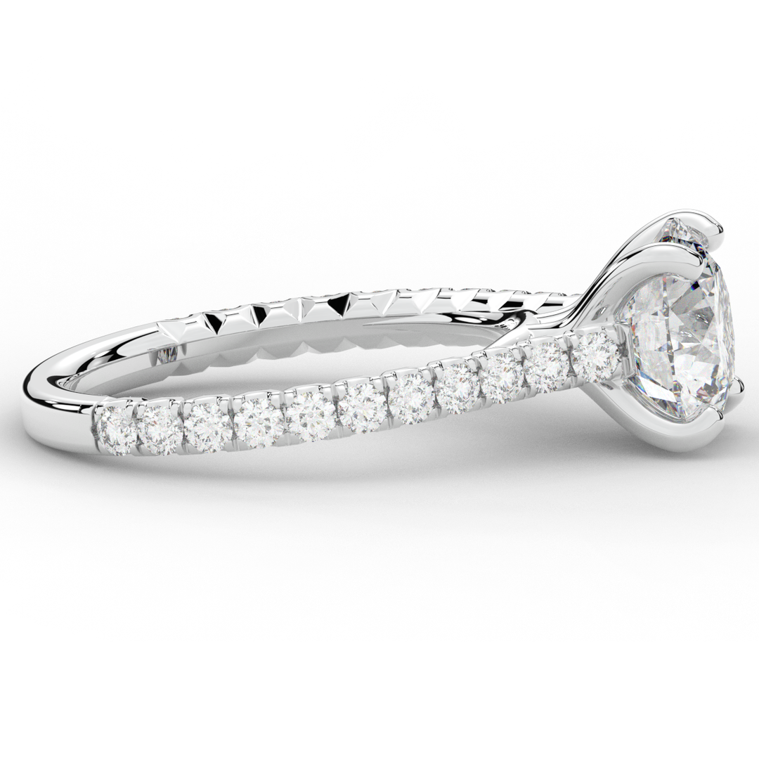 2.40CT.TW ROUND LAB DIAMOND ENGAGEMENT RING