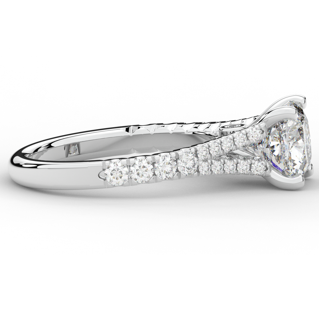 2.45CT.TW CUSHION LAB DIAMOND ENGAGEMENT RING