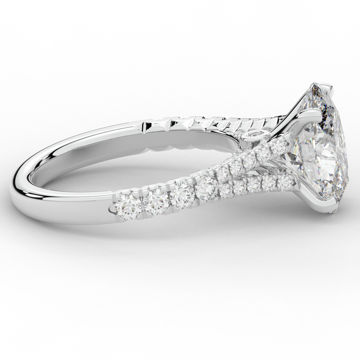 3.45CT.TW OVAL LAB DIAMOND ENGAGEMENT RING