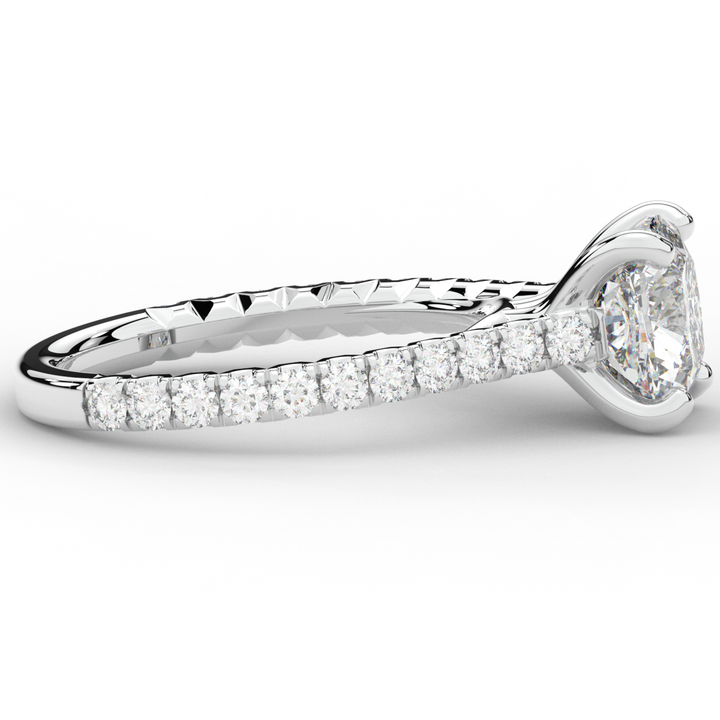 2.40CT.TW CUSHION LAB DIAMOND ENGAGEMENT RING