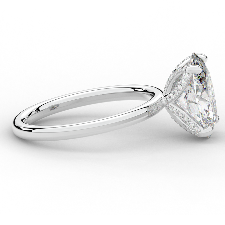 3.10CT.TW OVAL LAB DIAMOND ENGAGEMENT RING