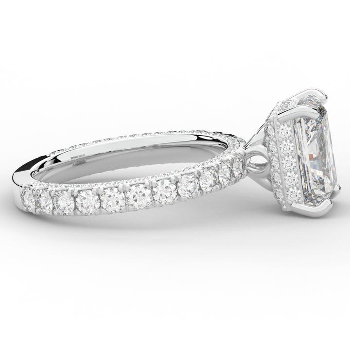 3.00CT.TW RADIANT LAB DIAMOND ENGAGEMENT RING