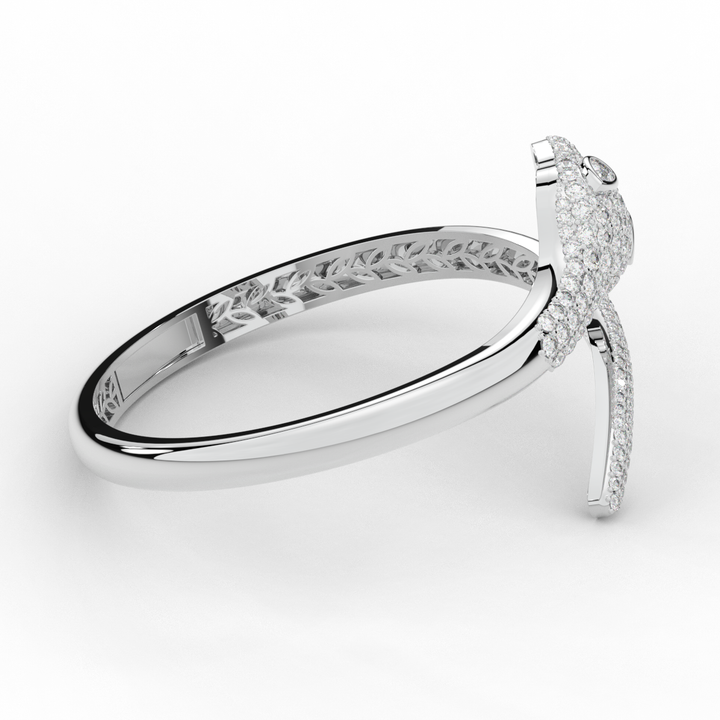 3.75CT.TW ROUND AND PEAR LAB DIAMOND SNAKE BANGLE