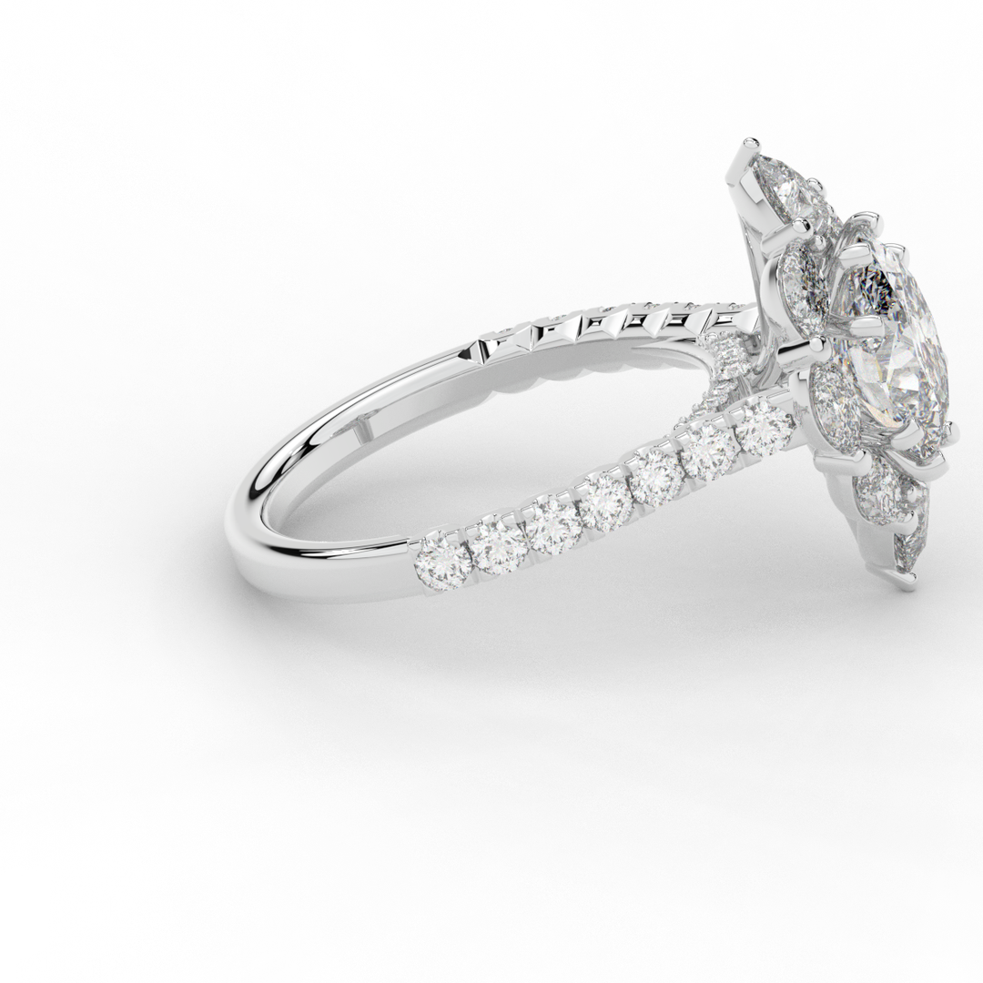 2.75CT.TW OVAL LAB DIAMOND HALO ENGAGEMENT RING