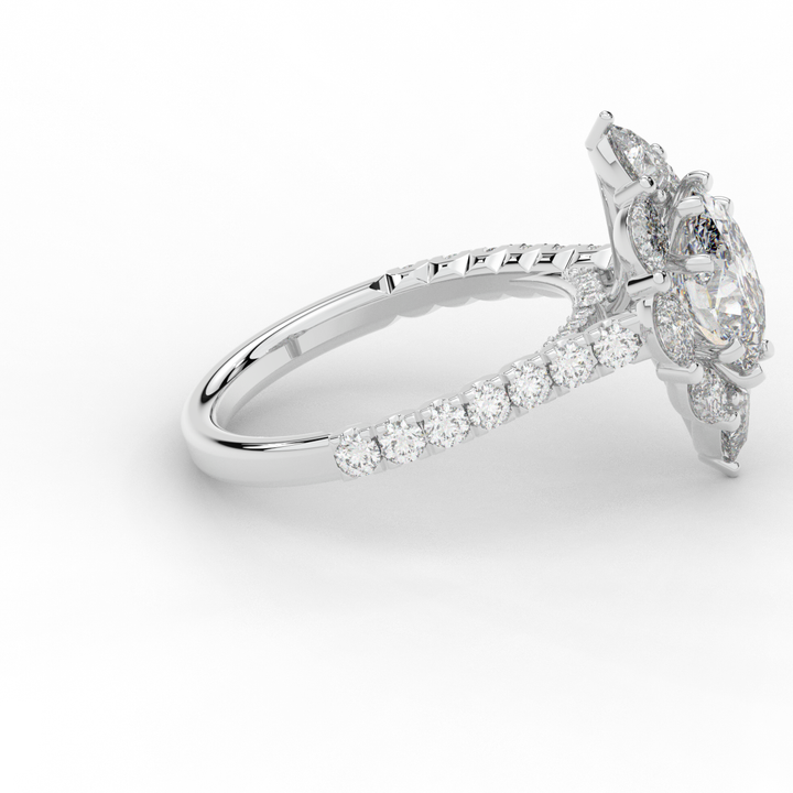 2.75CT.TW OVAL LAB DIAMOND HALO ENGAGEMENT RING