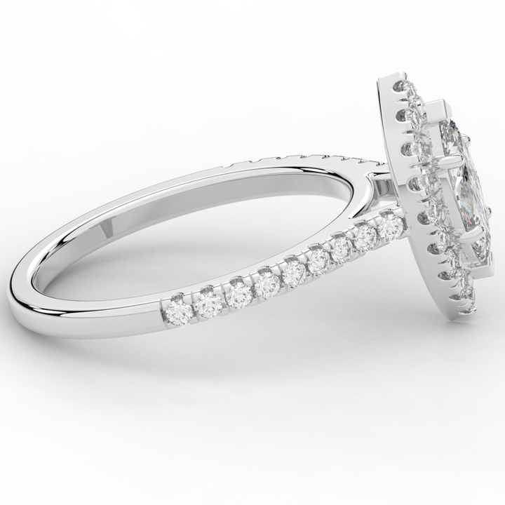 0.80CT.TW MARQUISE LAB DIAMOND HALO ENGAGEMENT RING