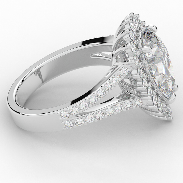 3.60CT.TW ROUND LAB DIAMOND ENGAGEMENT RING